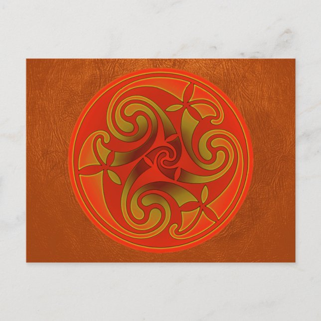 Celtic Art Spiral Design Postkarte (Vorderseite)
