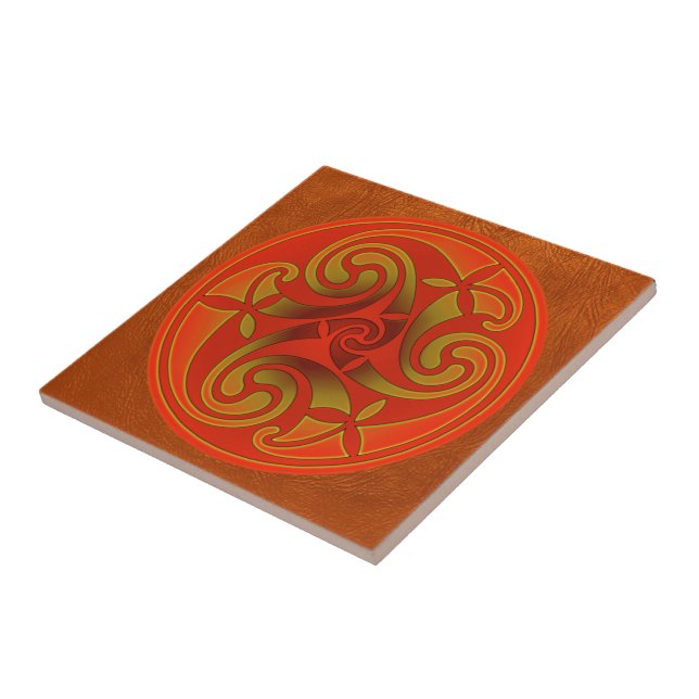 Celtic Art Spiral Design Tile Fliese (Seite)