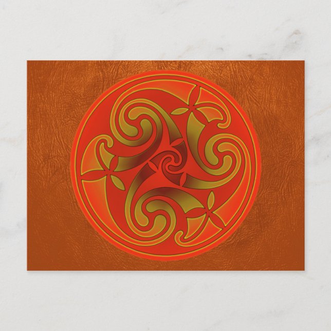 Celtic Art Spiraldesign Postcard Postkarte (Vorderseite)