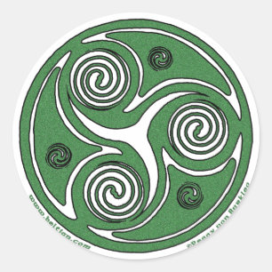 Celtic Art Sticker, Triskelion Design #1 Runder Aufkleber