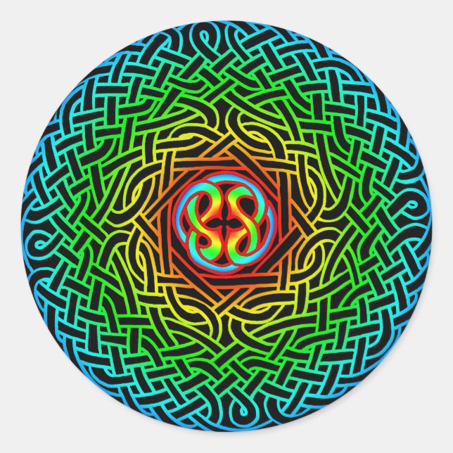 Celtic Artemus Knot Runder Aufkleber (Vorderseite)