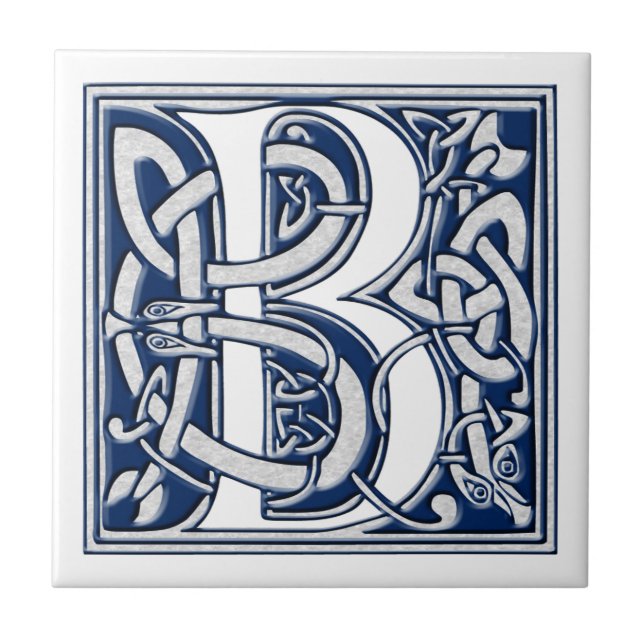 Celtic B Monogram Fliese (Vorderseite)