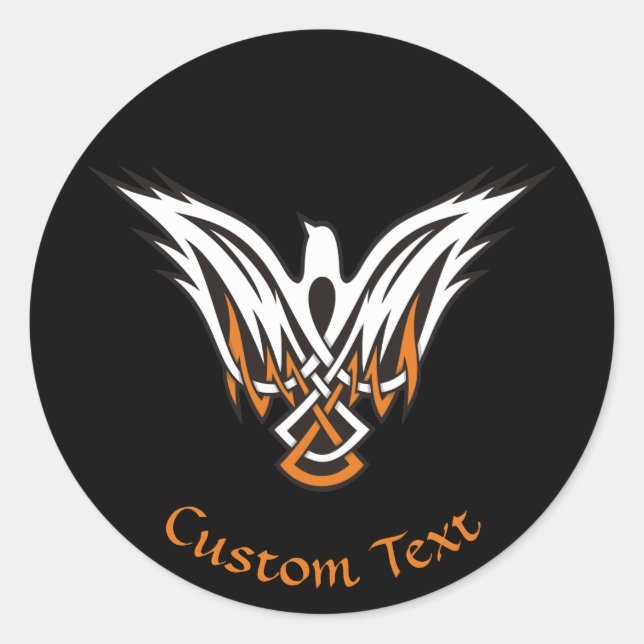 Celtic Bird Classic Round Aufkleber (Vorderseite)