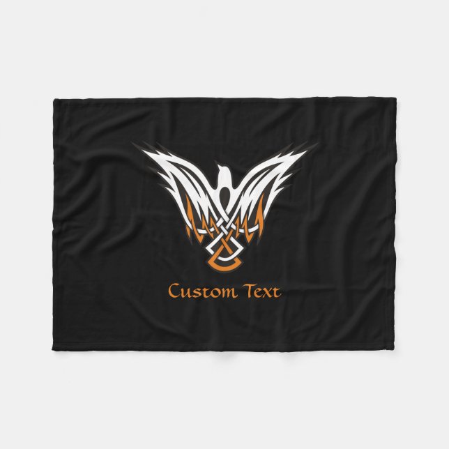 Celtic Bird Fleece Blanket (Vorderseite (Horizontal))