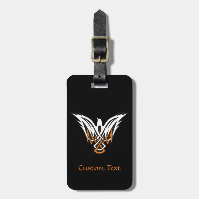 Celtic Bird Luggage Tag Gepäckanhänger (Vorderseite vertikal)