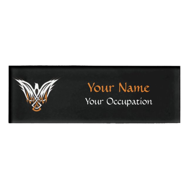 Celtic Bird Name Tag Namenschild (Vorderseite)