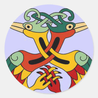 Celtic Bird Runder Aufkleber