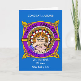 Celtic Birth Blessing Grüße Card Karte