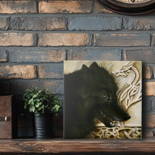 Celtic Black Wolf Fliese
