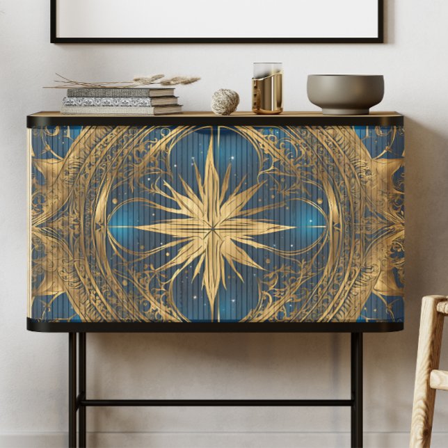 Celtic Blue and Gold star Decodierung Seidenpapier (Von Creator hochgeladen)