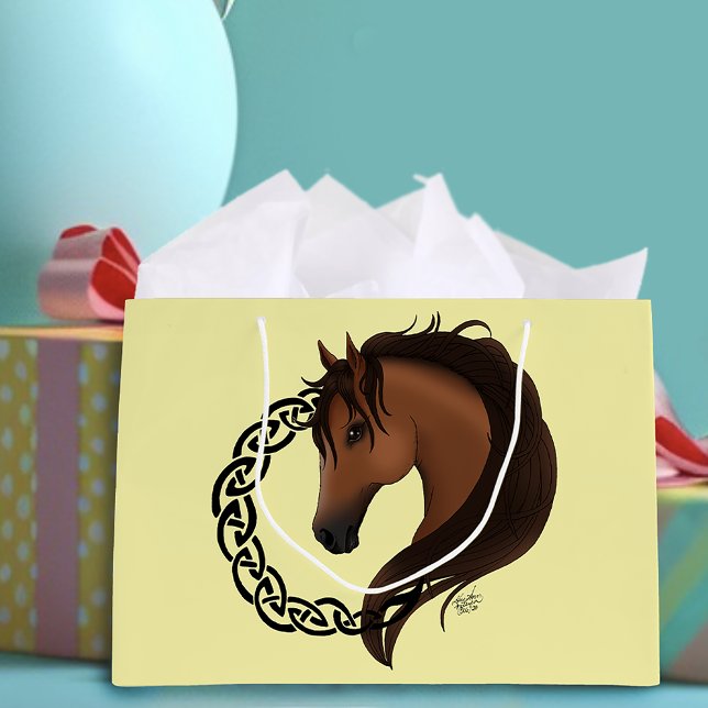 Celtic Brown Horellow Große Geschenktüte (Von Creator hochgeladen)