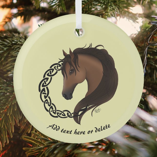 Celtic Brown Horellow Ornament Aus Glas (Von Creator hochgeladen)