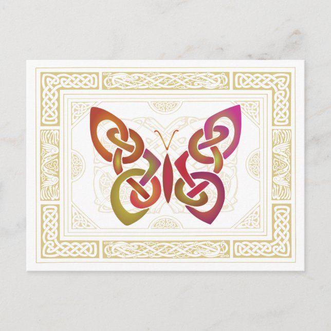 Celtic Butterfly Postkarte (Vorderseite)