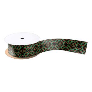 Celtic Christmas Holly Wreath Pattern Satinband