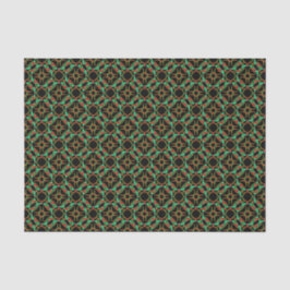 Celtic Christmas Holly Wreath Pattern Seidenpapier