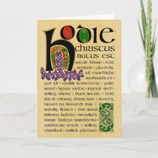 Celtic Christmas Manuscript Feiertagskarte