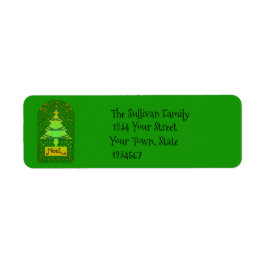 Celtic Christmas Tree Return Address Label