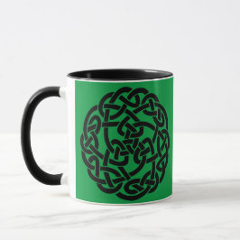 Celtic Circle Irish Green und Black Tasse