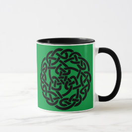 Celtic Circle Irish Green und Black Tasse