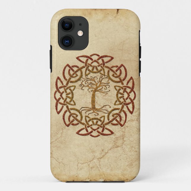 Celtic Circle Nordic Tree of Life Phone Case (Rückseite)