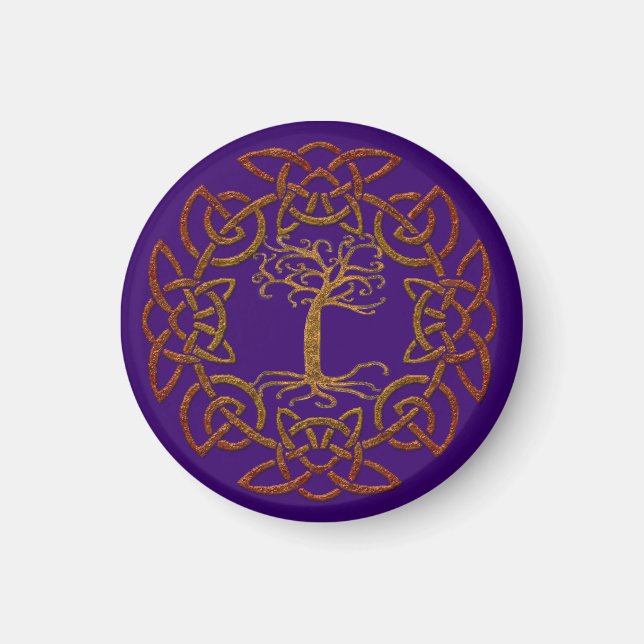 Celtic Circle Tree of Life Irish Fan Magnet (Vorne)