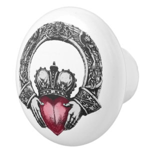 Celtic Claddagh Keramikknauf