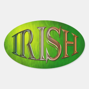 CELTIC CLASSICS Irish Flag Collection Ovaler Aufkleber