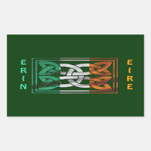 CELTIC CLASSICS Irish Flag Collection Rechteckiger Aufkleber