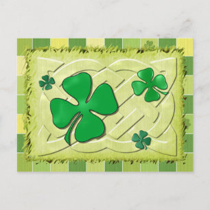 Celtic Clover Irish 3D Postkarte