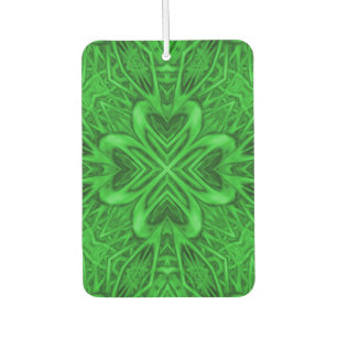 Celtic Clover Vintages grünes Fraktal Kaleidoskop Autolufterfrischer