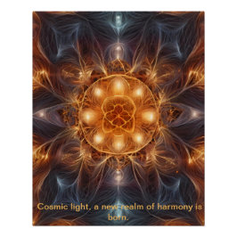 Celtic Cosmic Energy Cross Poster