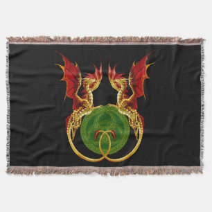 Celtic Crescent Moon and Dragons Decke