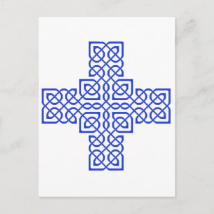 Celtic Cross 6 Blue Postkarte