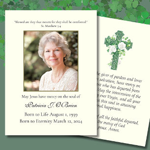 Celtic Cross Beerdigung Memorial Gebet Irish Card