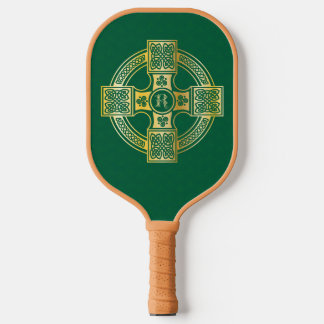 Celtic Cross Celtic Knot Letter R Monogram Pickleball Schläger