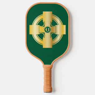 Celtic Cross Celtic Knot Letter U Monogram Pickleball Schläger