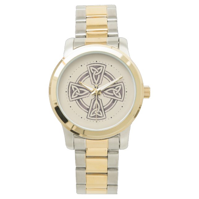 Celtic Cross Christlich Irish Nordic Mythology Lys Armbanduhr (Vorderseite)