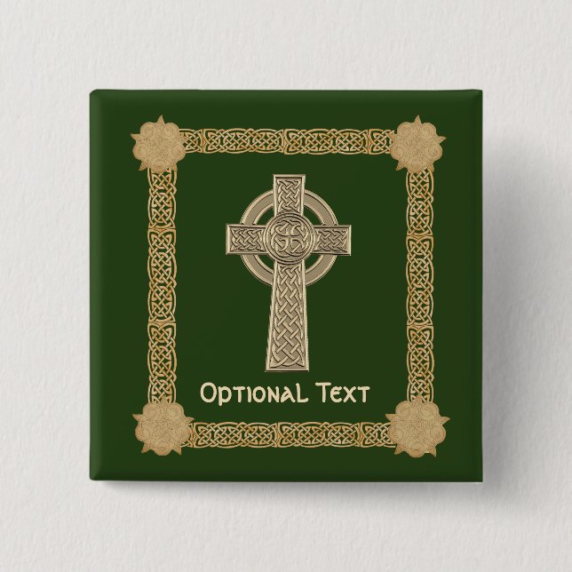 Celtic Cross Custom Button (Vorderseite)