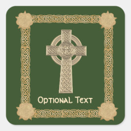 Celtic Cross Custom Quadratischer Aufkleber