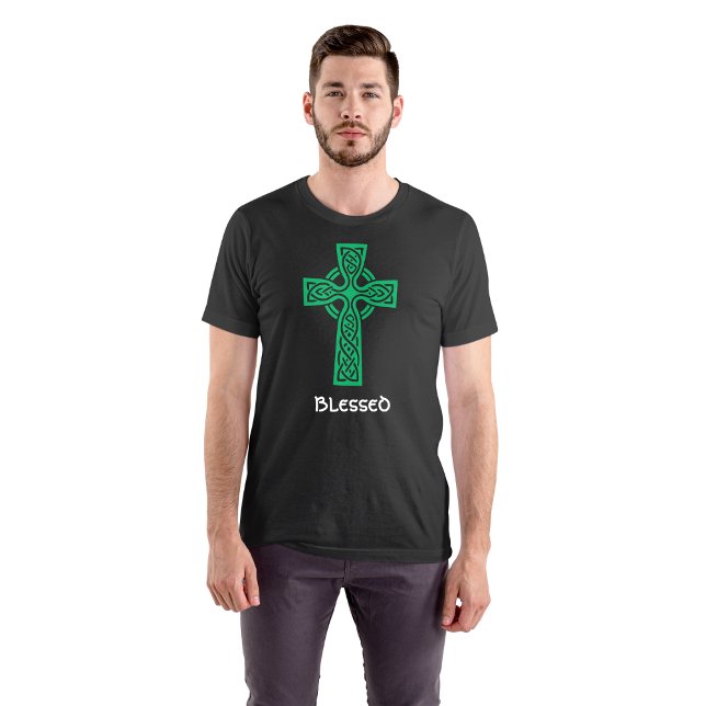 Celtic Cross Custom Text T-Shirt (Von Creator hochgeladen)