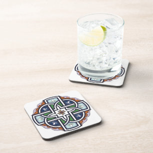 Celtic Cross Deko Glass Untersetzer