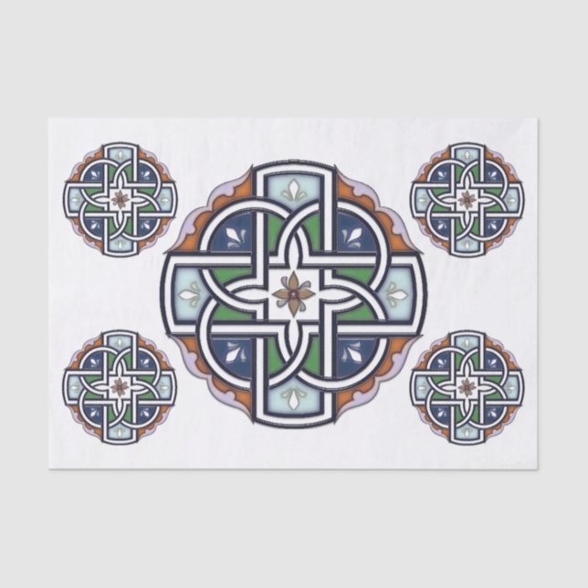 Celtic Cross Deko Seidenpapier (Vorderseite)