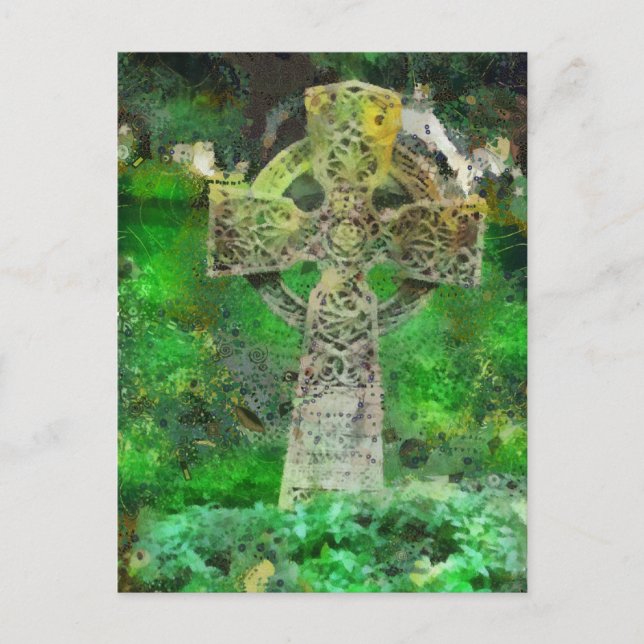 Celtic Cross Gravestone Postkarte (Vorderseite)