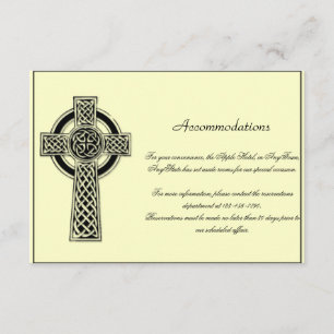 Celtic Cross in Black Mythic Elfenbein-HochzeitsIn Begleitkarte