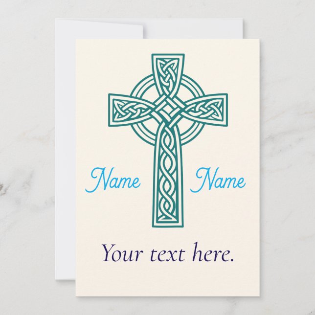Celtic Cross Invitation Einladung (Vorderseite)