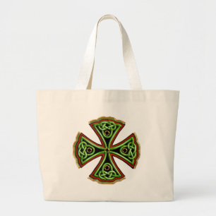 Celtic Cross Irish Art History Collection Jumbo Stoffbeutel
