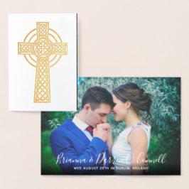 Celtic Cross Irish Katholic Wedding Ankündigung