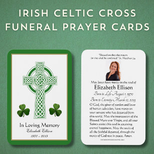Celtic Cross Kleeblatts Beerdigungsgebet