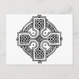 Celtic cross pattern postkarte