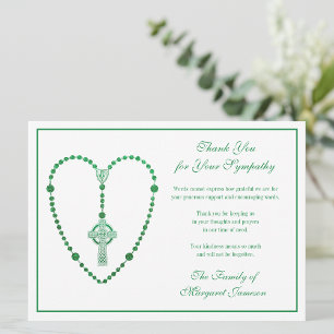 Celtic Cross Rosary Beerdigung Beileid Vielen Dank Dankeskarte